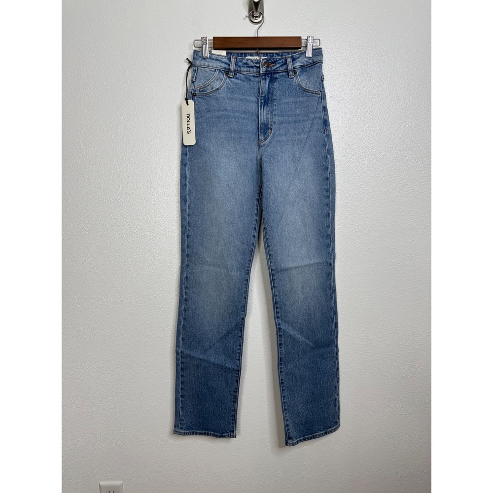 Rolla's Original Straight Long Jeans Brad Blue High Rise Size‎ 25 NWT 13497L